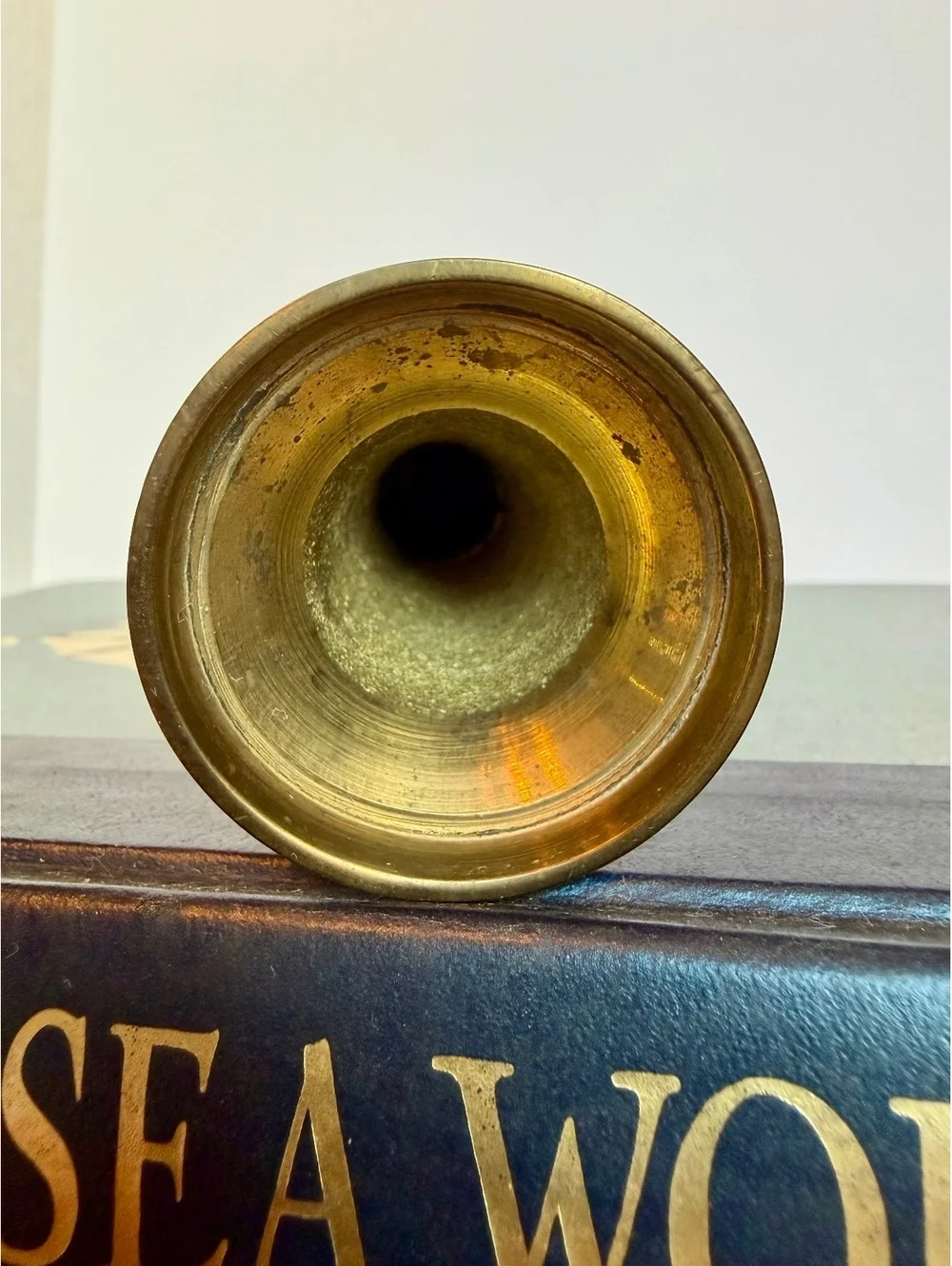 Vintage Solid Brass Bud Vase 5.5” Made in India Enesco Gold Brass Boho Decor